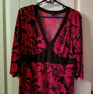 Red and black blouse